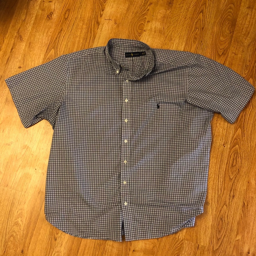 Ralph Lauren Button Up 2XB Blue/Black/White